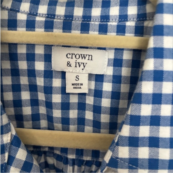 LIKE NEW Crown & Ivy Blue Gingham Dress - Picture 6 of 9